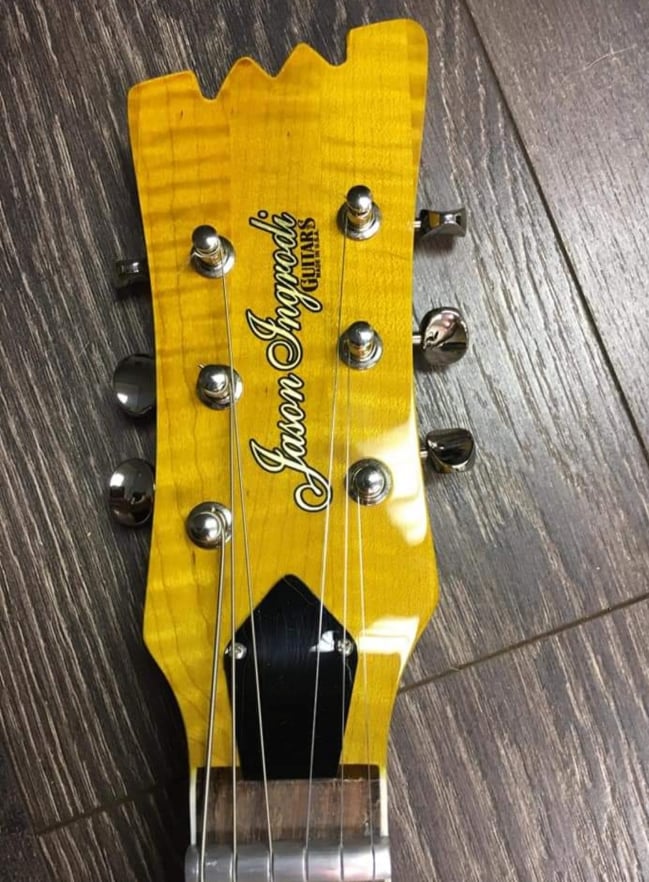 Custom Ingrodi guitar headstock